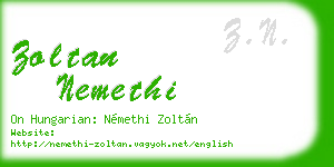 zoltan nemethi business card
